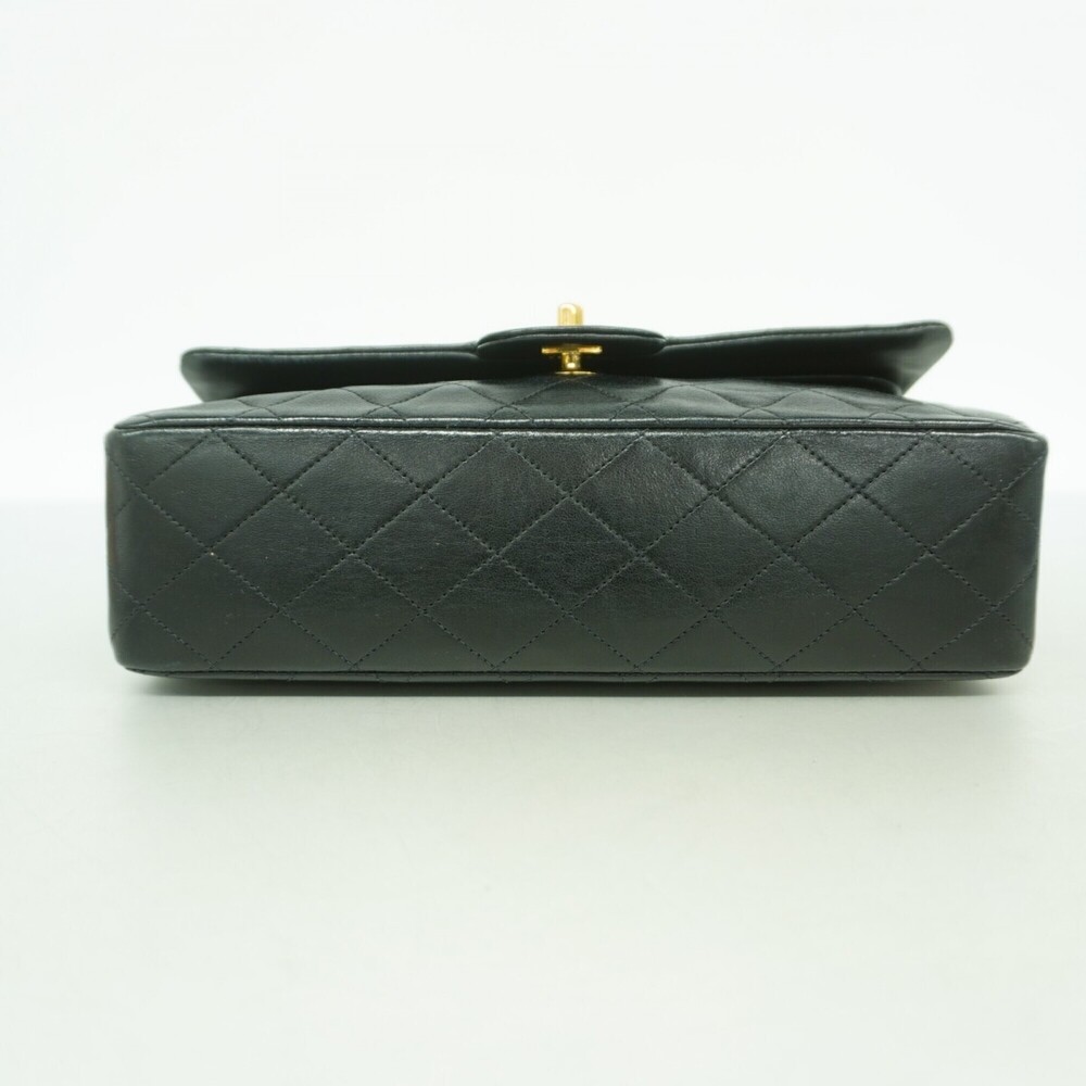 Chanel Matelass√© Shoulder Bag, Double Flap, Chain, Lambskin, Black, Women's - Picture 3 of 11